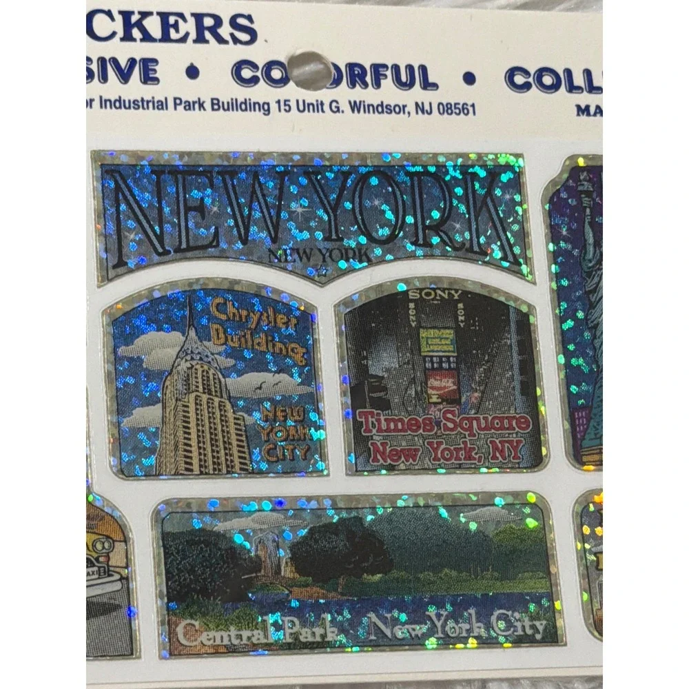 New York City Stickers Prism Self-Adhesive Colorful Collectible 2000's‎